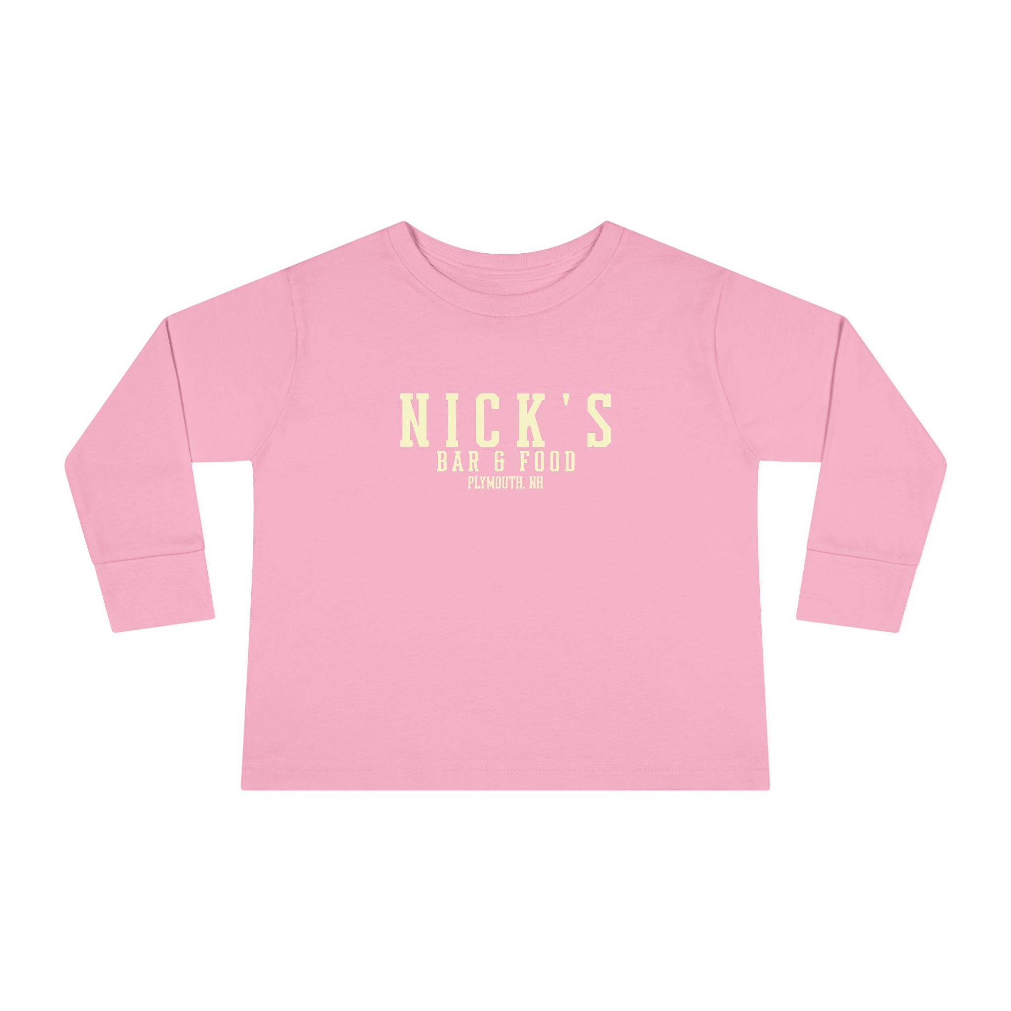 Toddler "Nick's Bar & Food" Vintage Logo Kids long sleeve