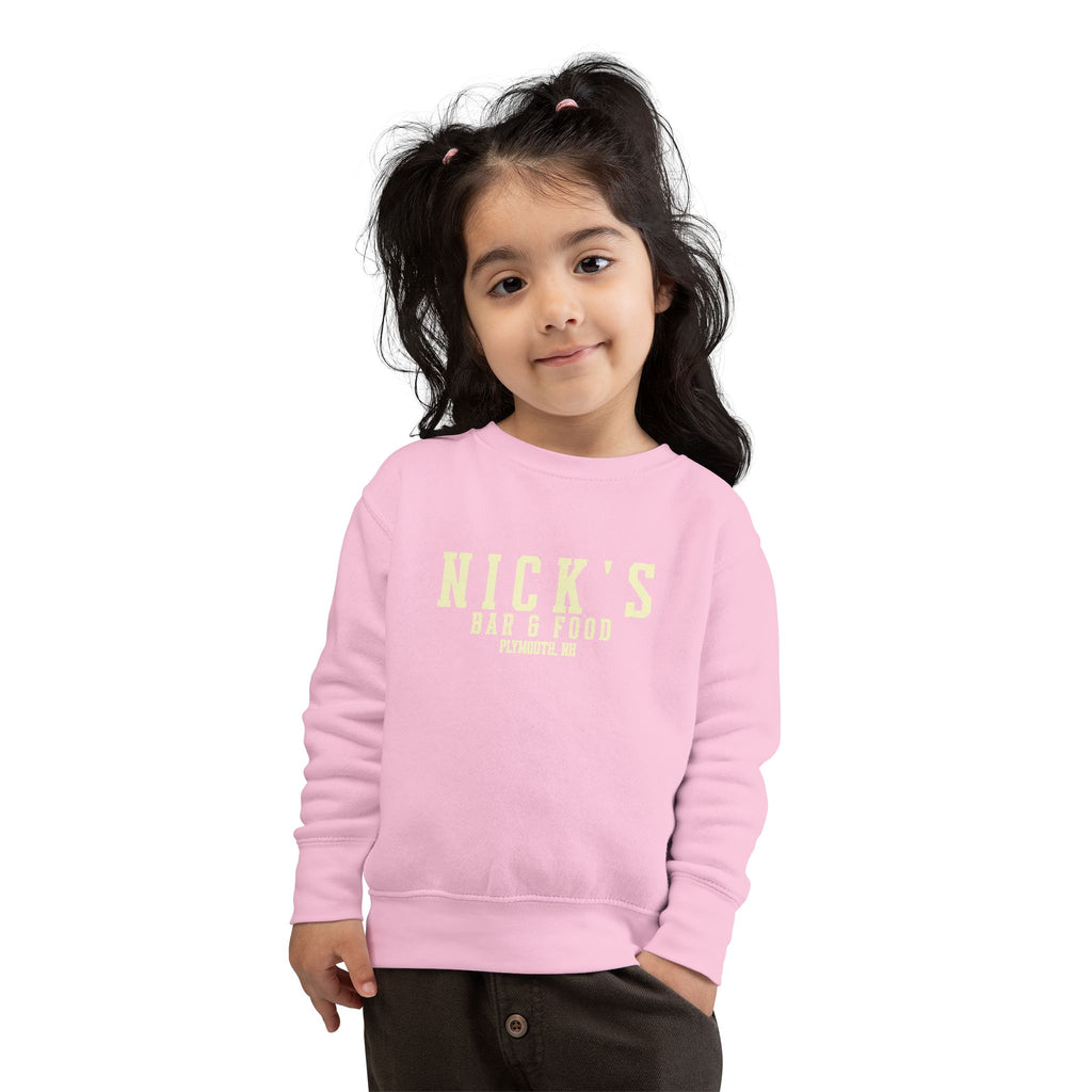 Toddler 'Nick's Bar & Food' crewneck