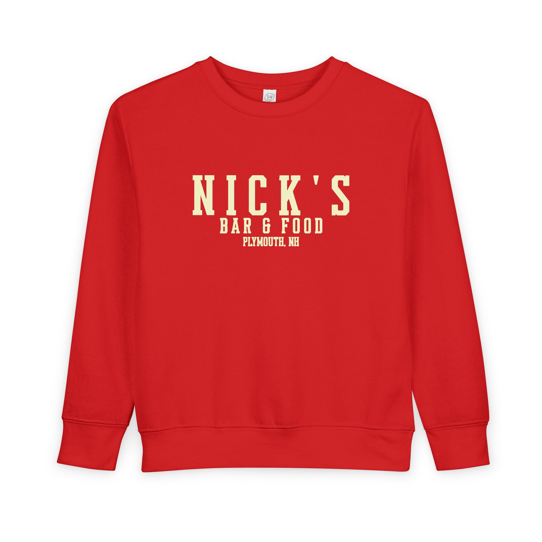 Toddler 'Nick's Bar & Food' crewneck