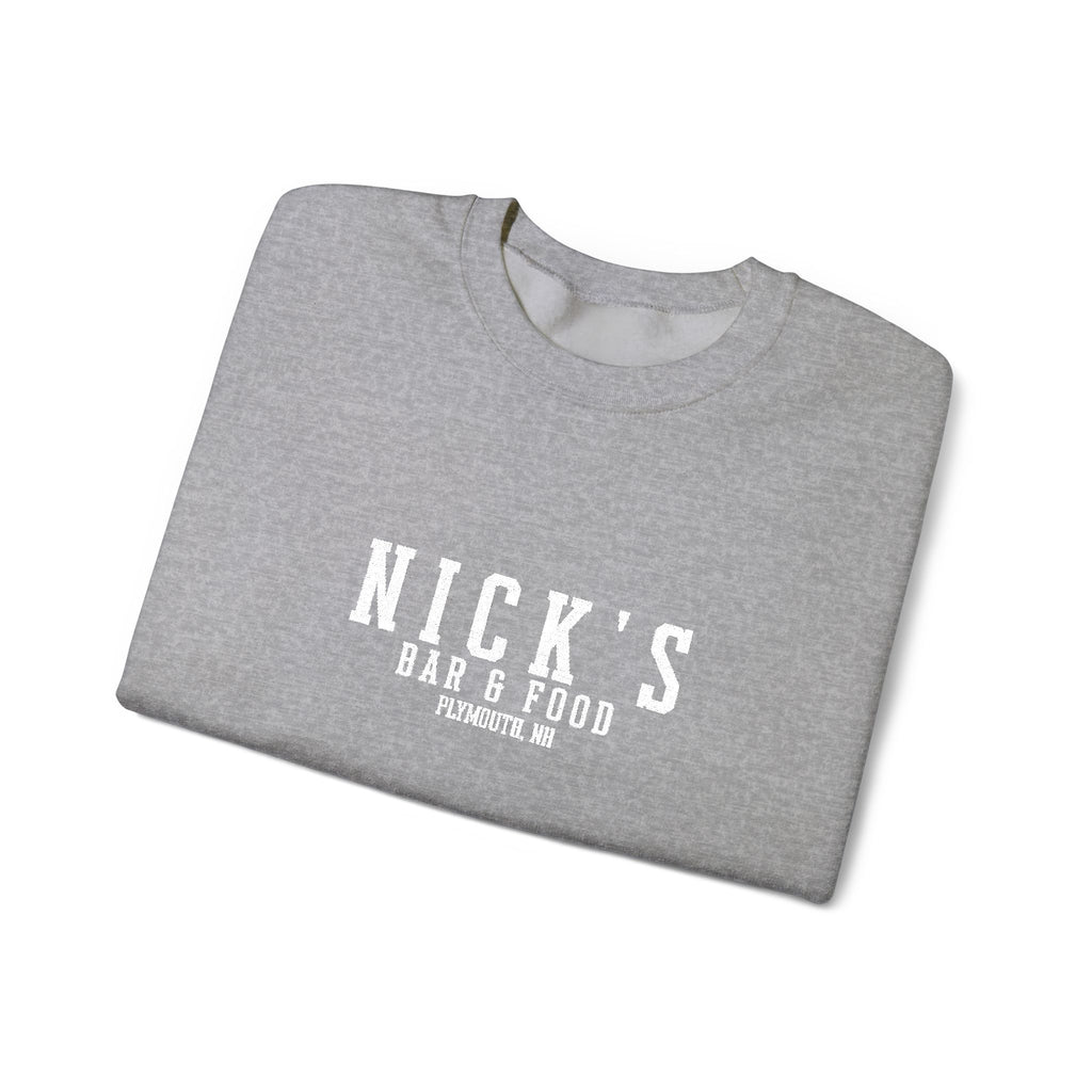 Nick's White Embroidered Crewneck