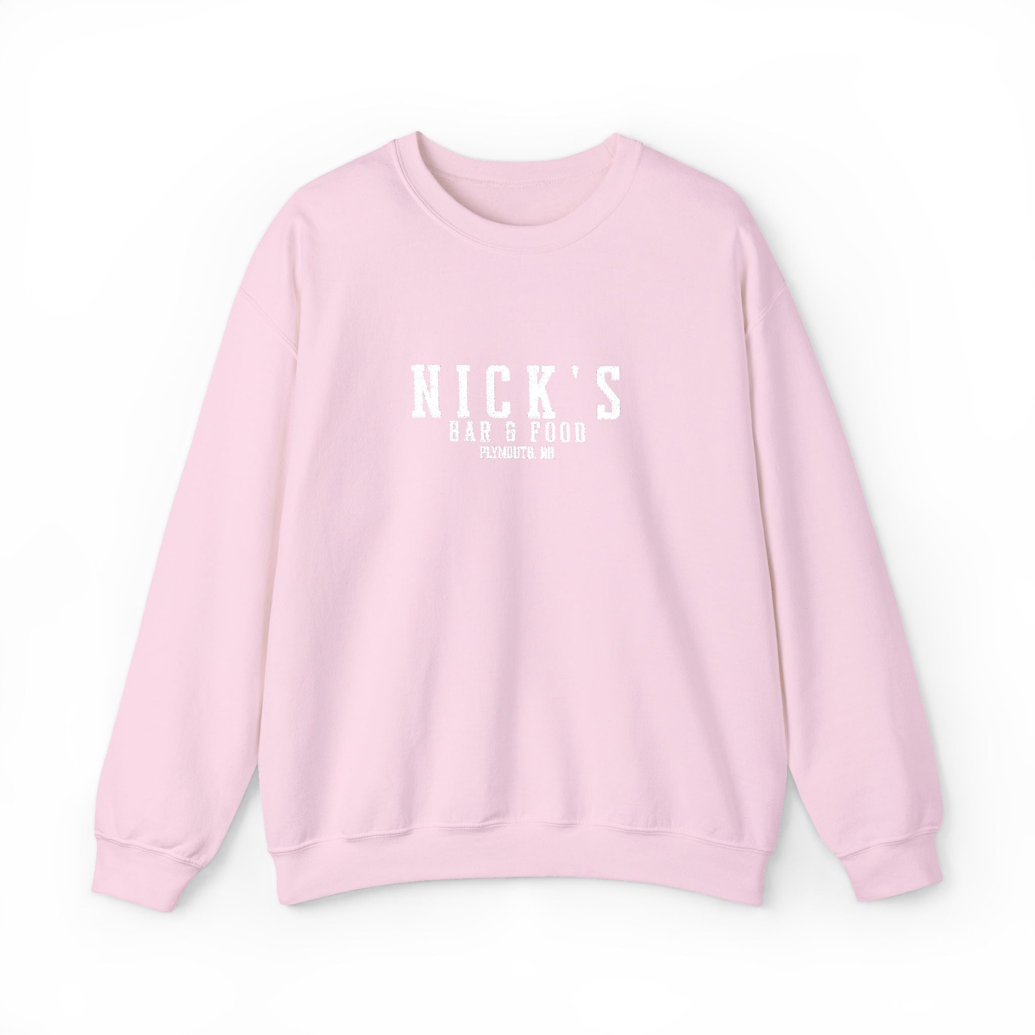 Nick's White Embroidered Crewneck