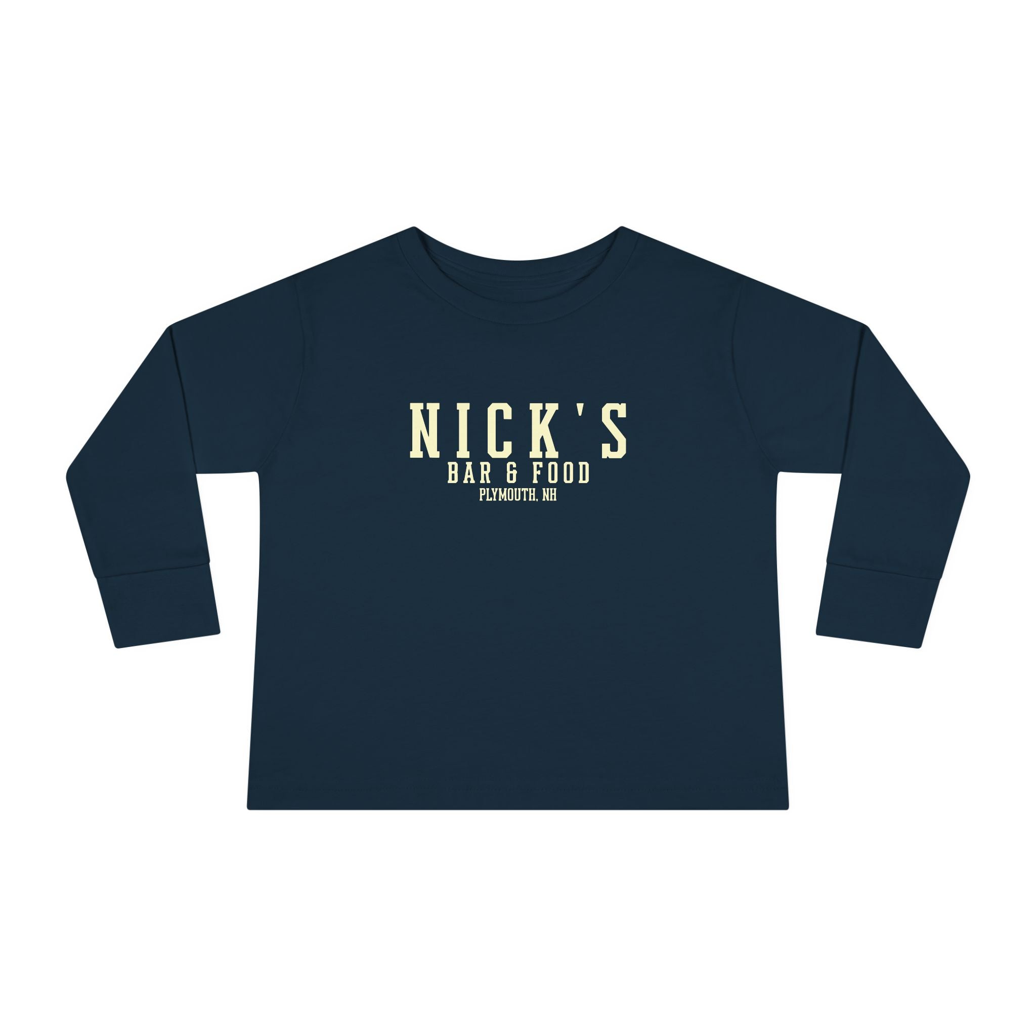 Toddler "Nick's Bar & Food" Vintage Logo Kids long sleeve