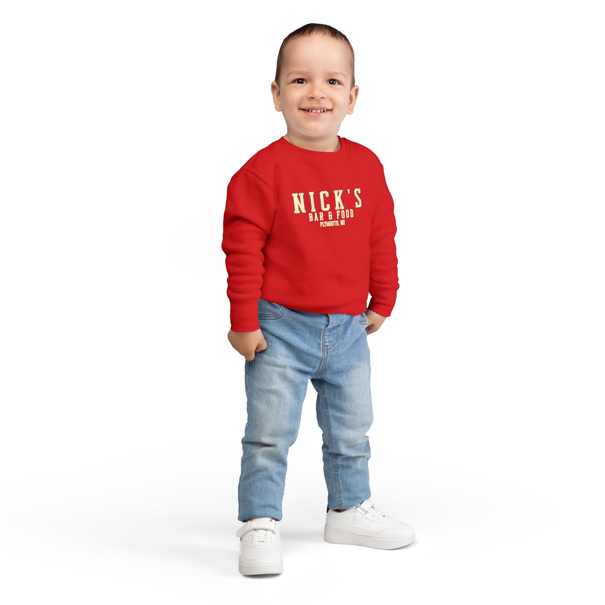 Toddler 'Nick's Bar & Food' crewneck