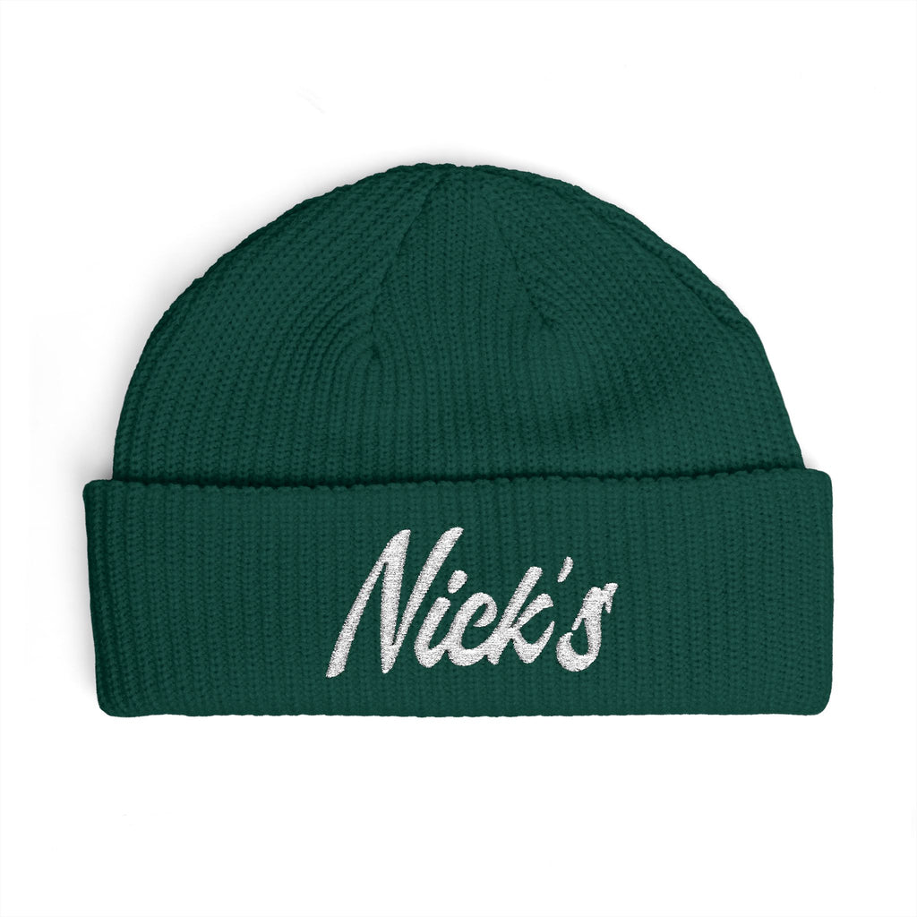 Nick's White embroidered beanie