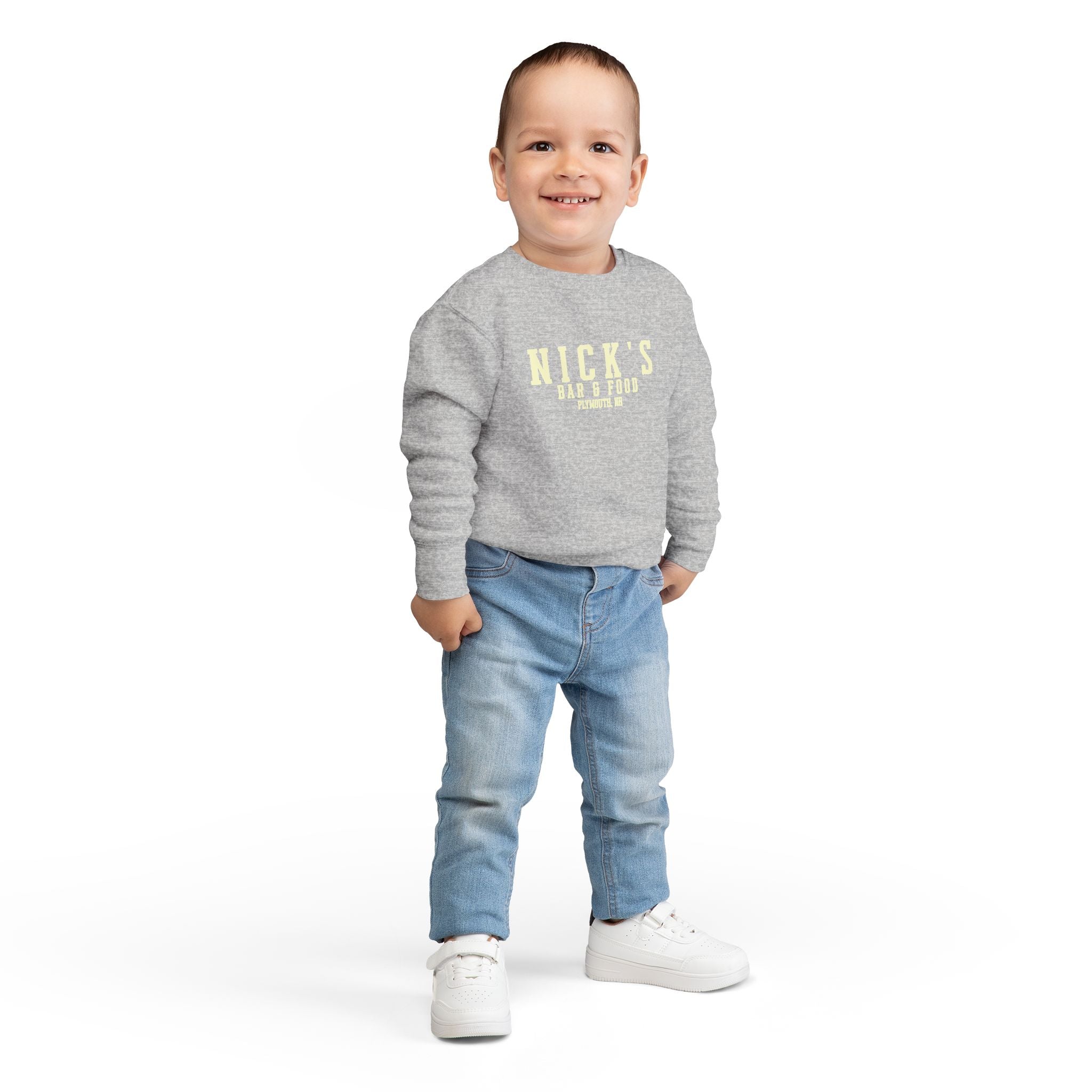 Toddler 'Nick's Bar & Food' crewneck