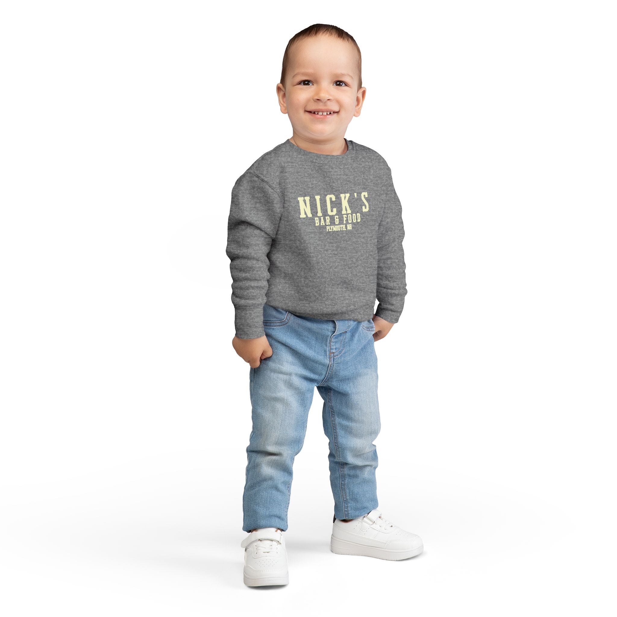 Toddler 'Nick's Bar & Food' crewneck