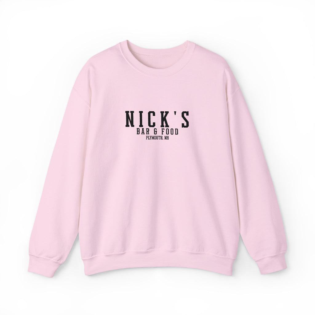 Nick's Black Embroidered Crewneck