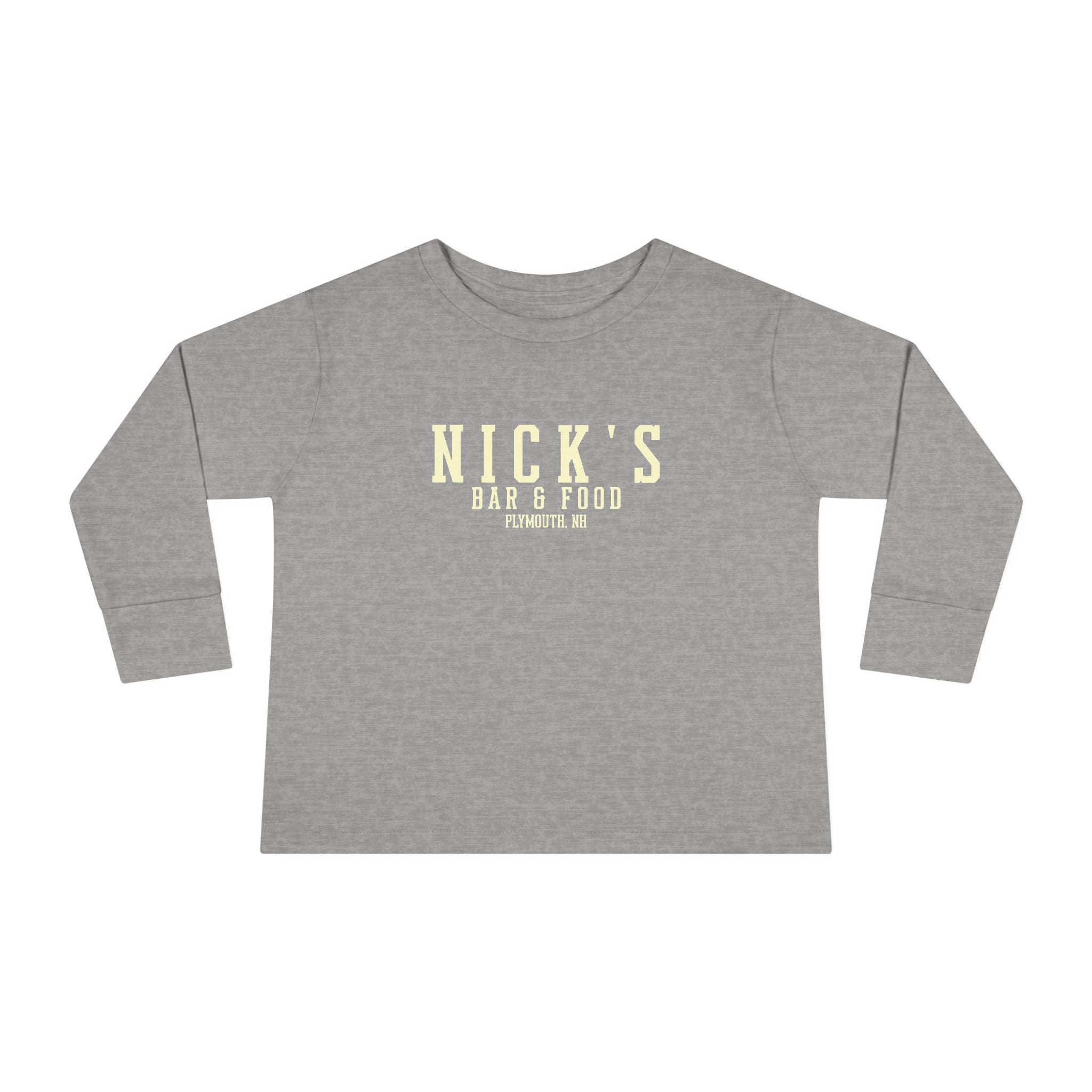Toddler "Nick's Bar & Food" Vintage Logo Kids long sleeve