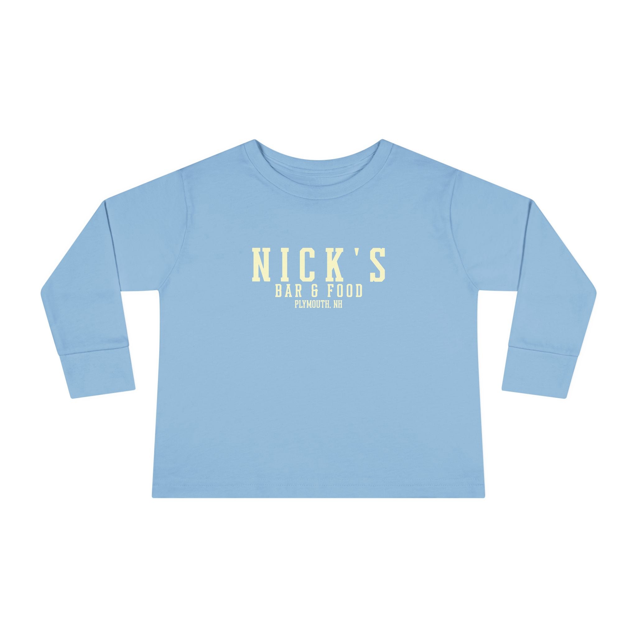 Toddler "Nick's Bar & Food" Vintage Logo Kids long sleeve