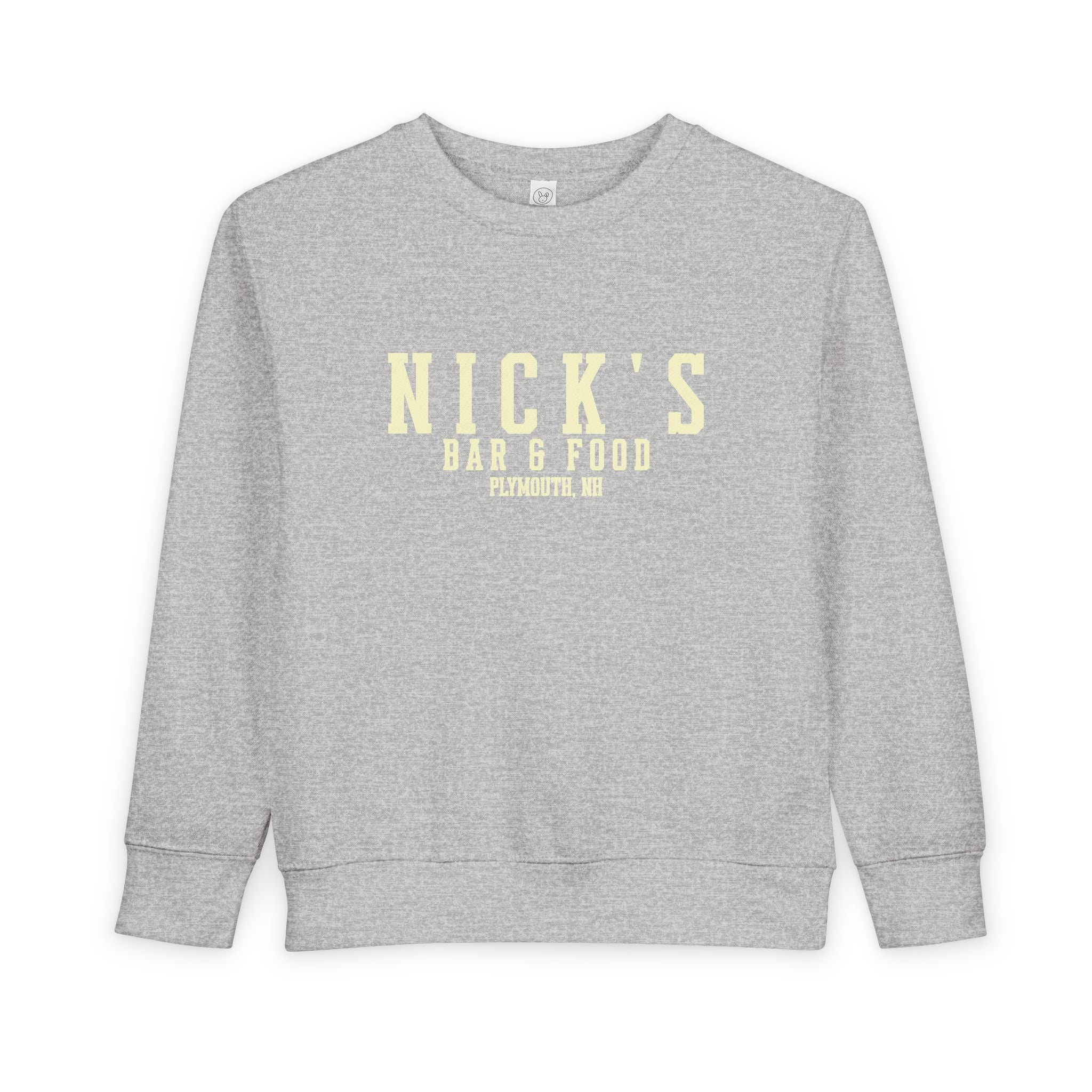 Toddler 'Nick's Bar & Food' crewneck