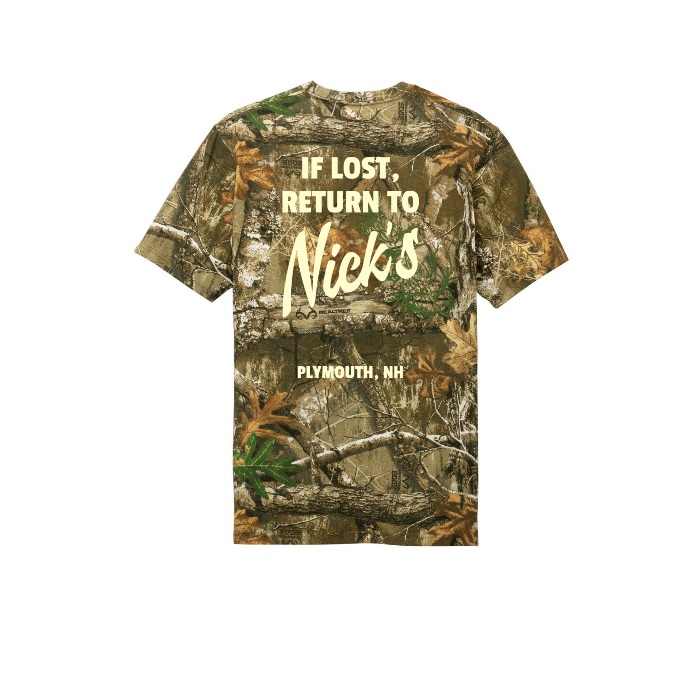 If Lost Return to Nick's Camo T-Shirt