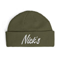Nick's White embroidered beanie