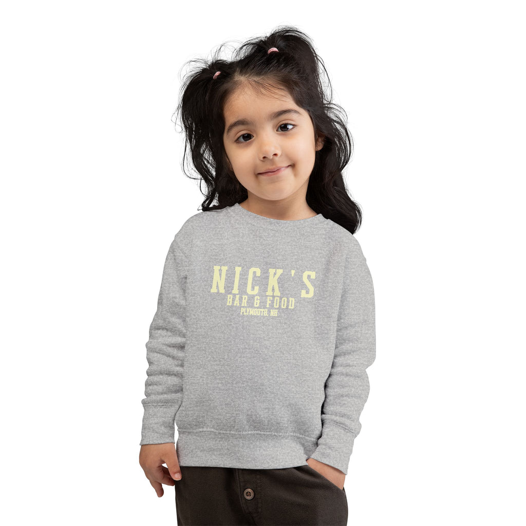 Toddler 'Nick's Bar & Food' crewneck