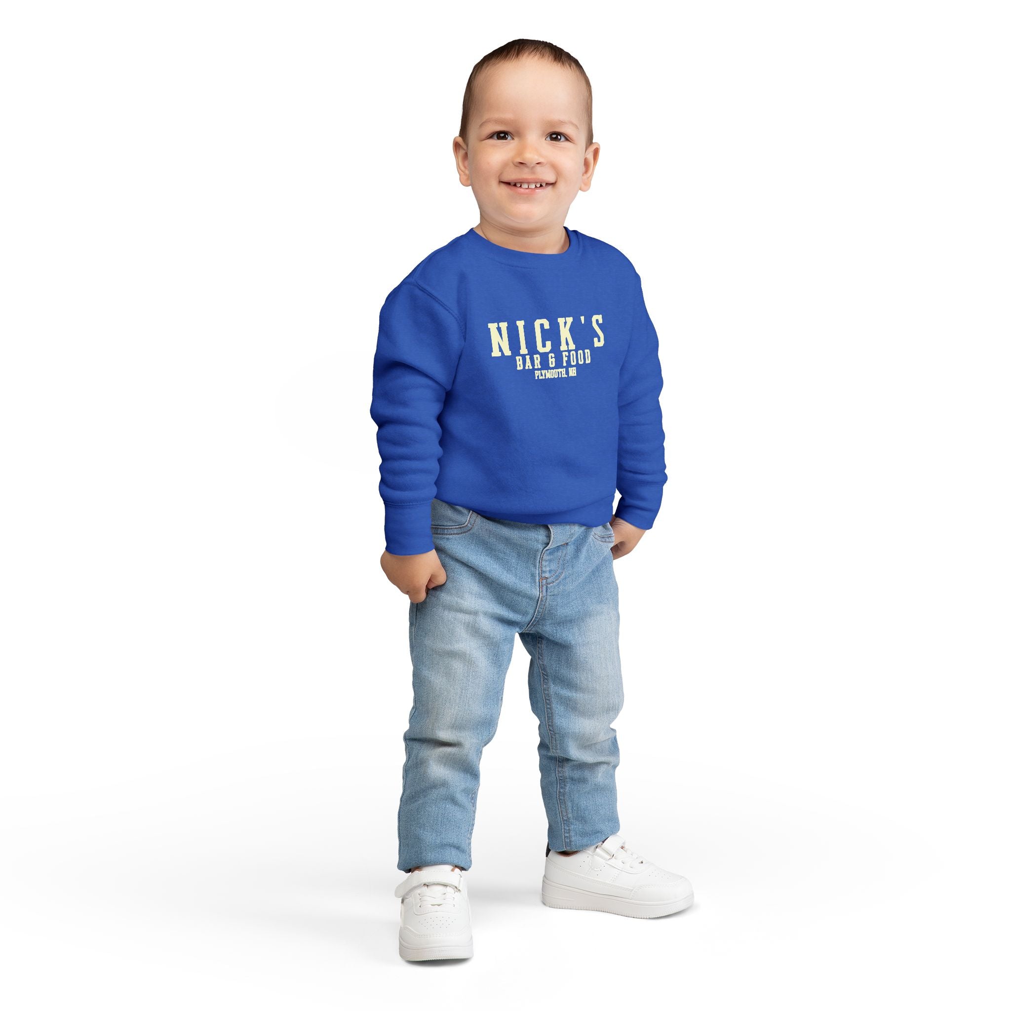 Toddler 'Nick's Bar & Food' crewneck