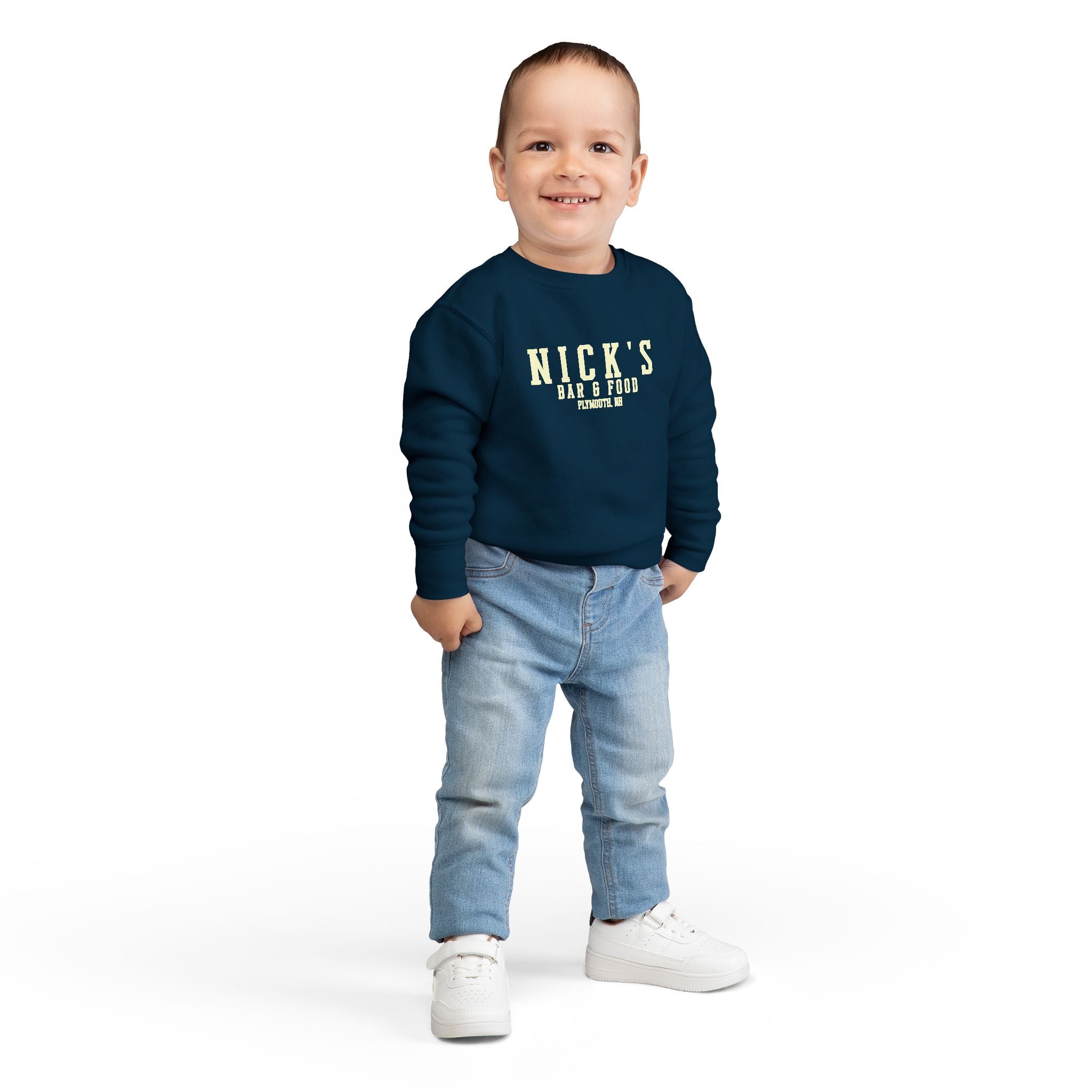 Toddler 'Nick's Bar & Food' crewneck