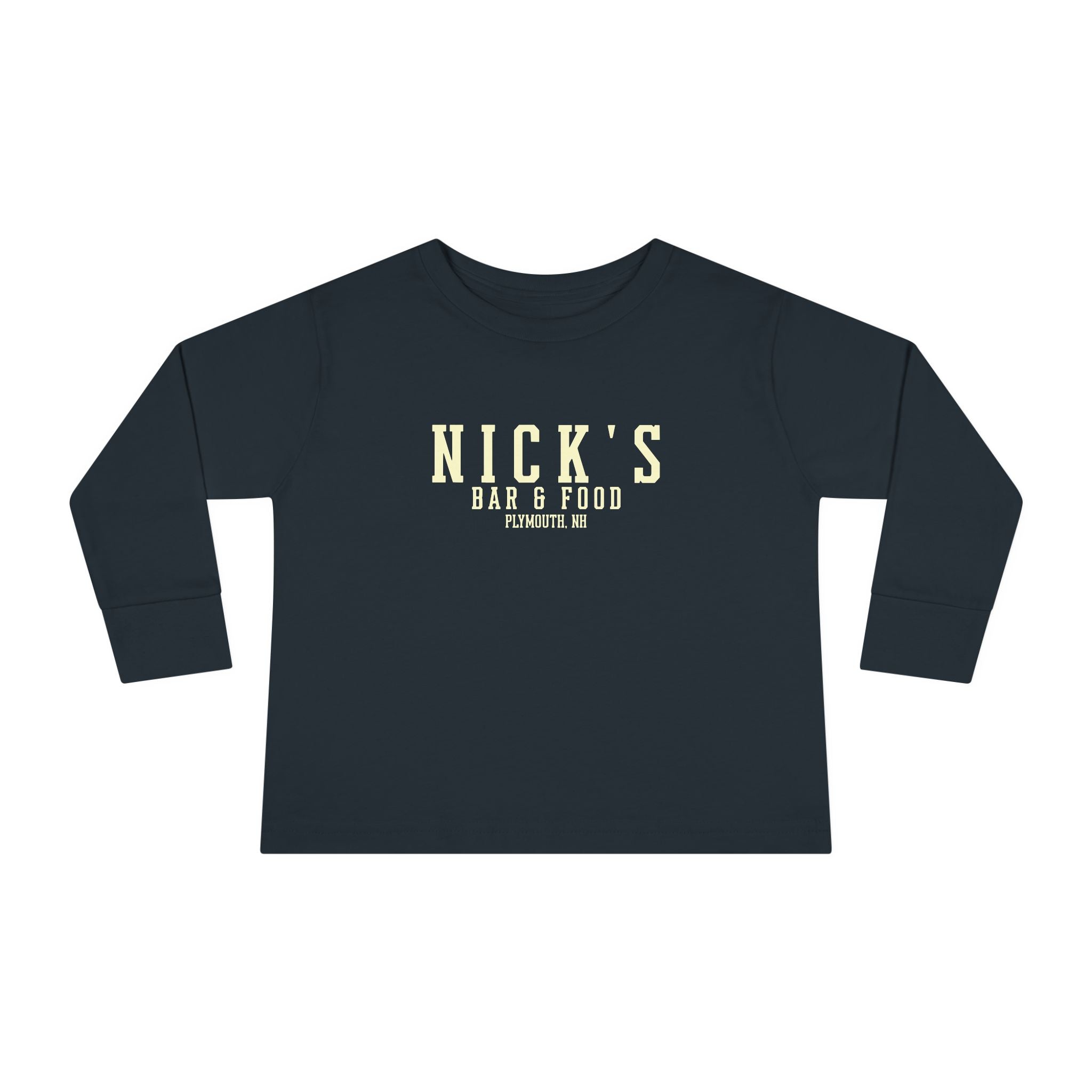 Toddler "Nick's Bar & Food" Vintage Logo Kids long sleeve