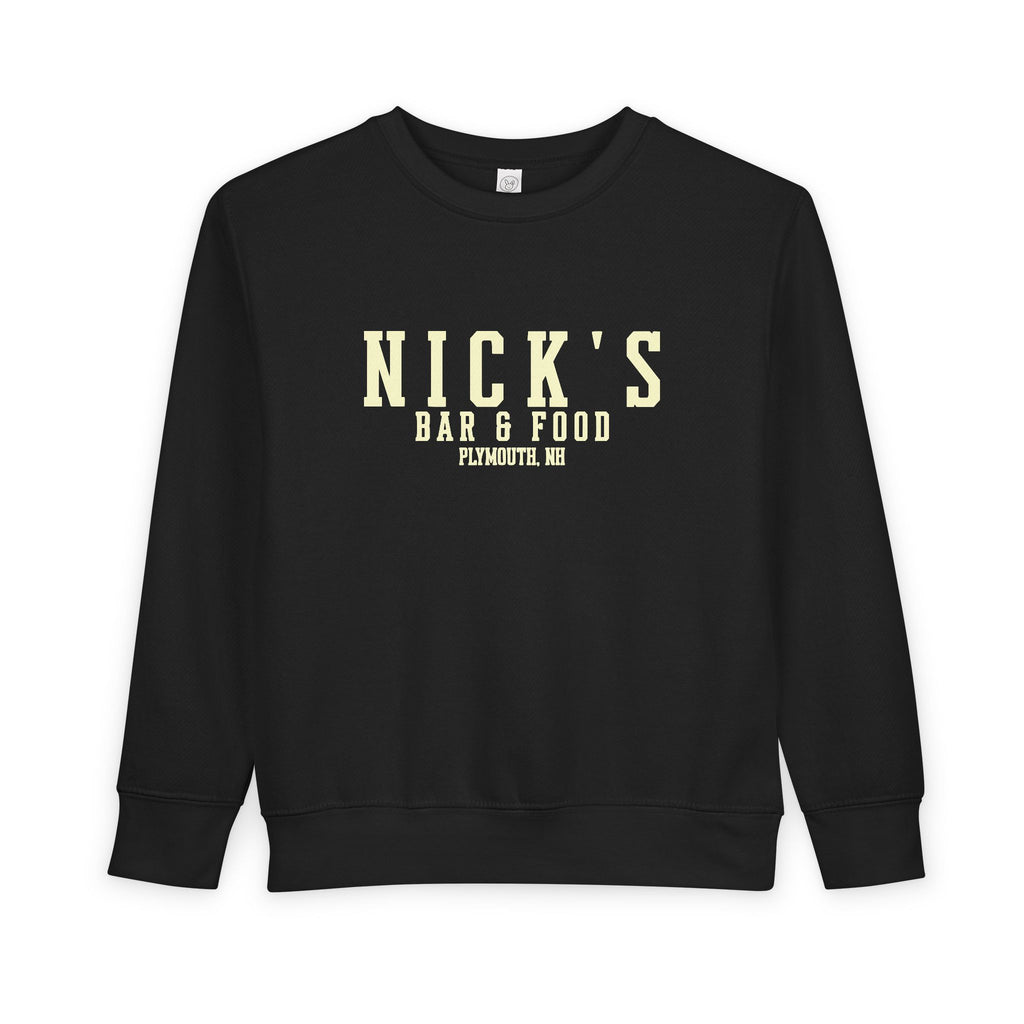 Toddler 'Nick's Bar & Food' crewneck