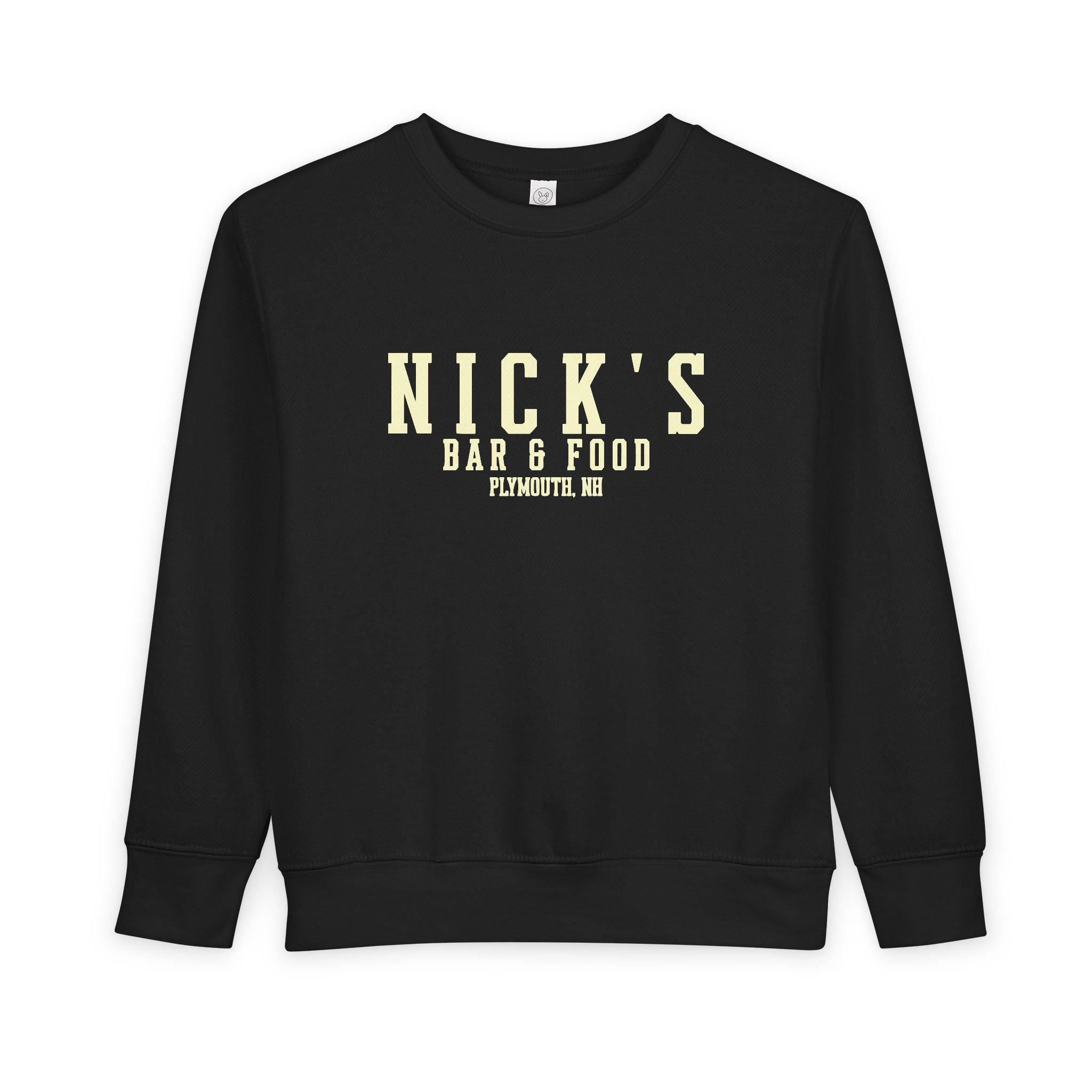 Toddler 'Nick's Bar & Food' crewneck
