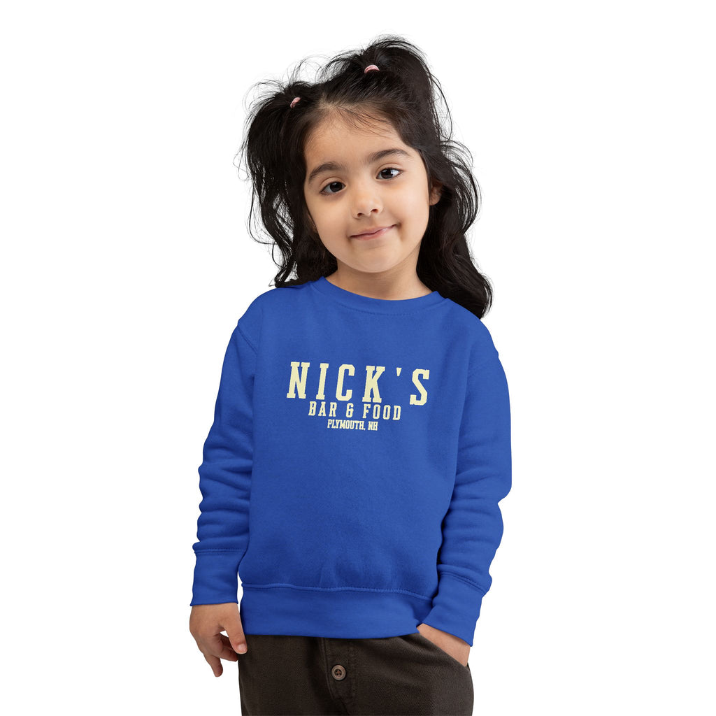 Toddler 'Nick's Bar & Food' crewneck