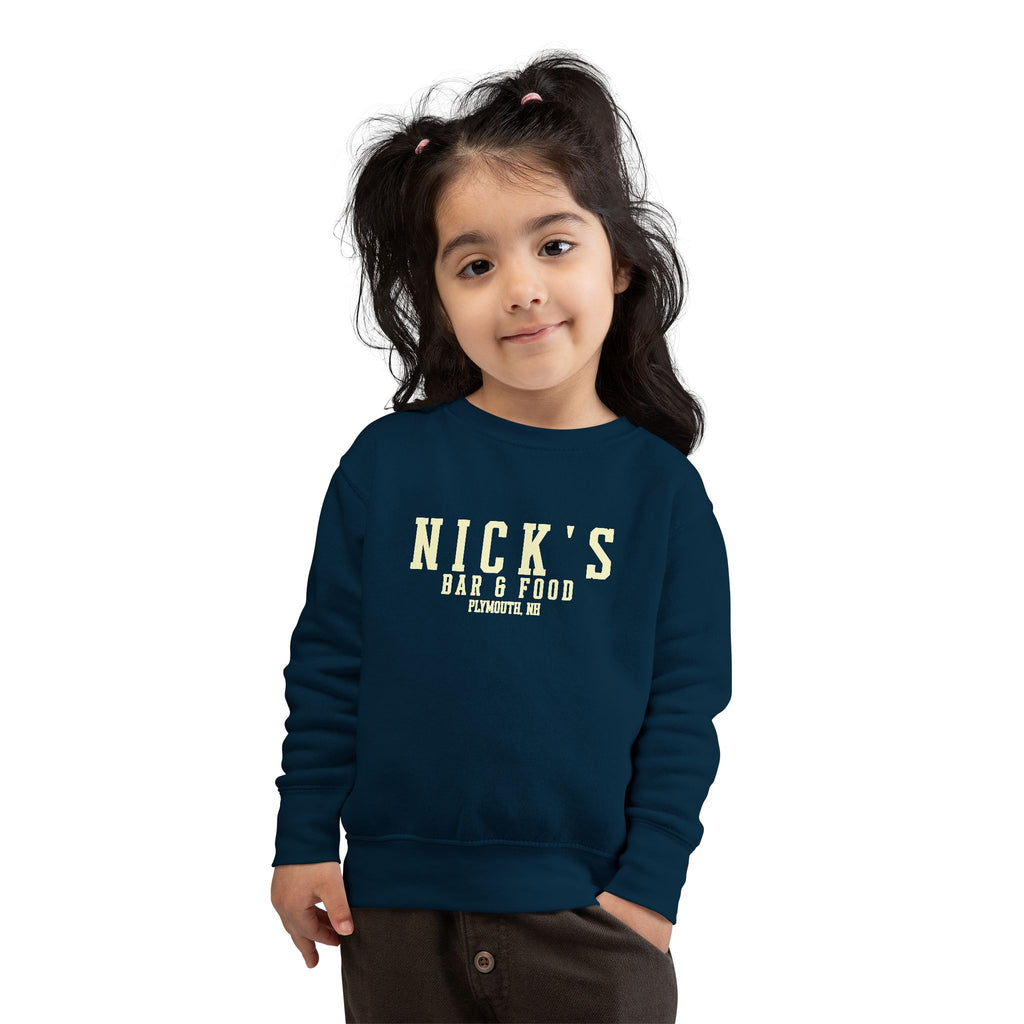 Toddler 'Nick's Bar & Food' crewneck