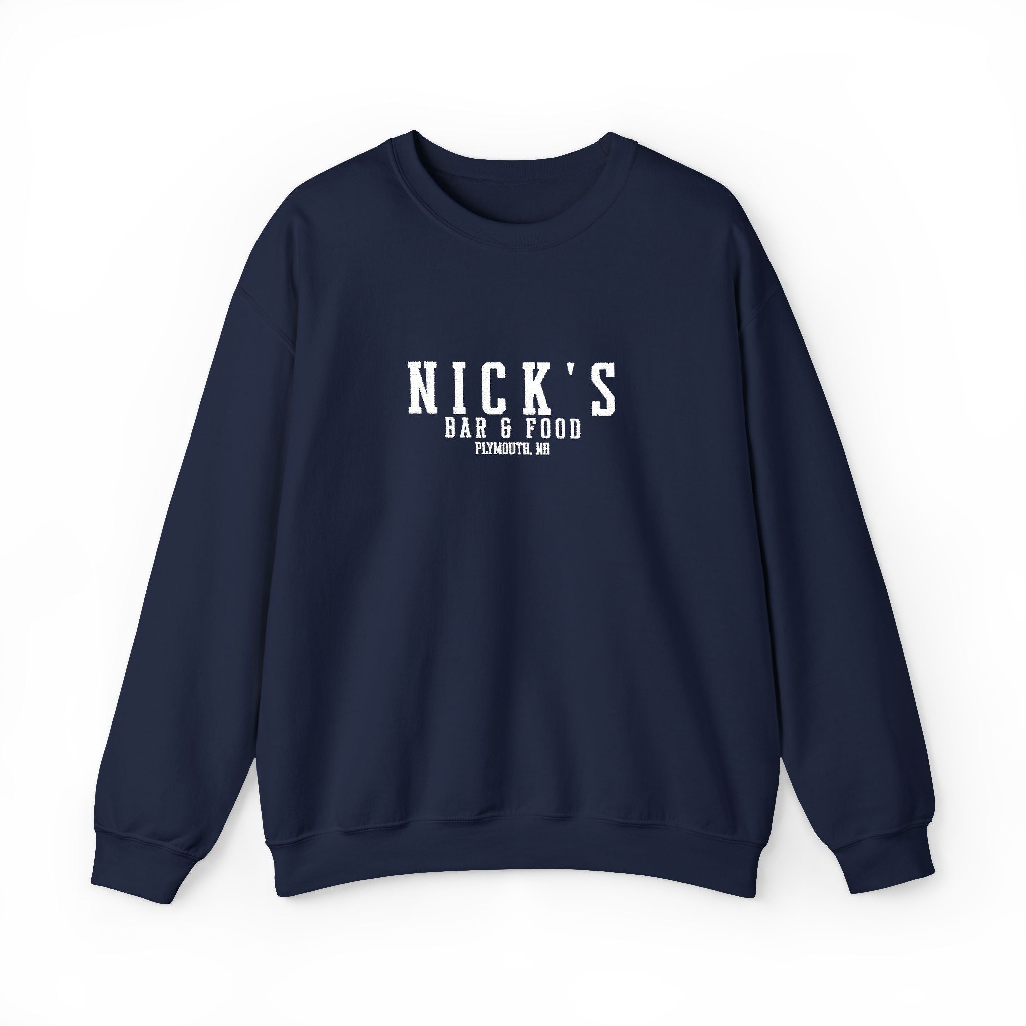 Nick's White Embroidered Crewneck