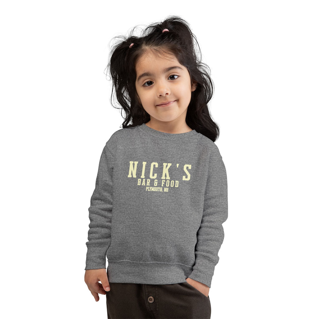 Toddler 'Nick's Bar & Food' crewneck