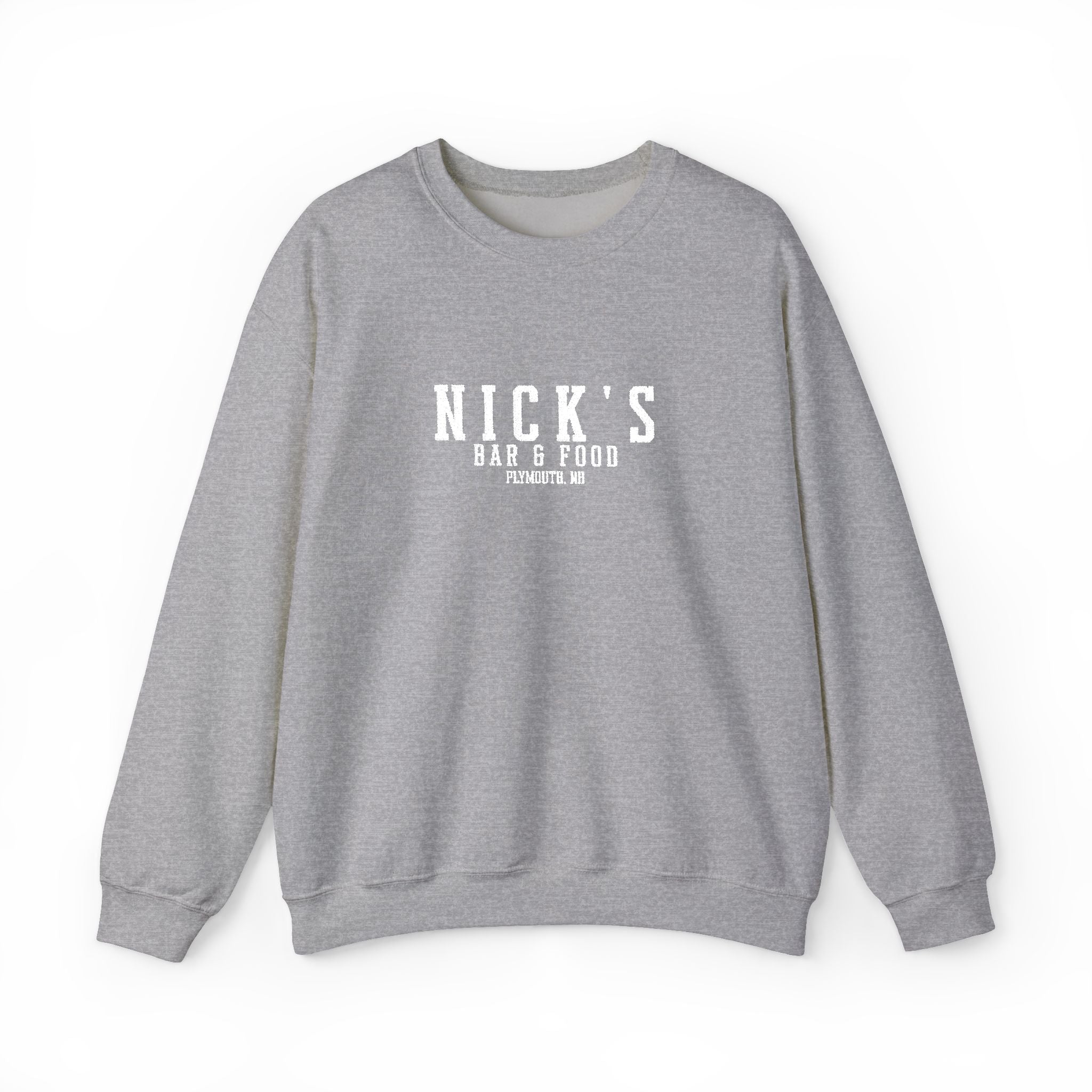 Nick's White Embroidered Crewneck