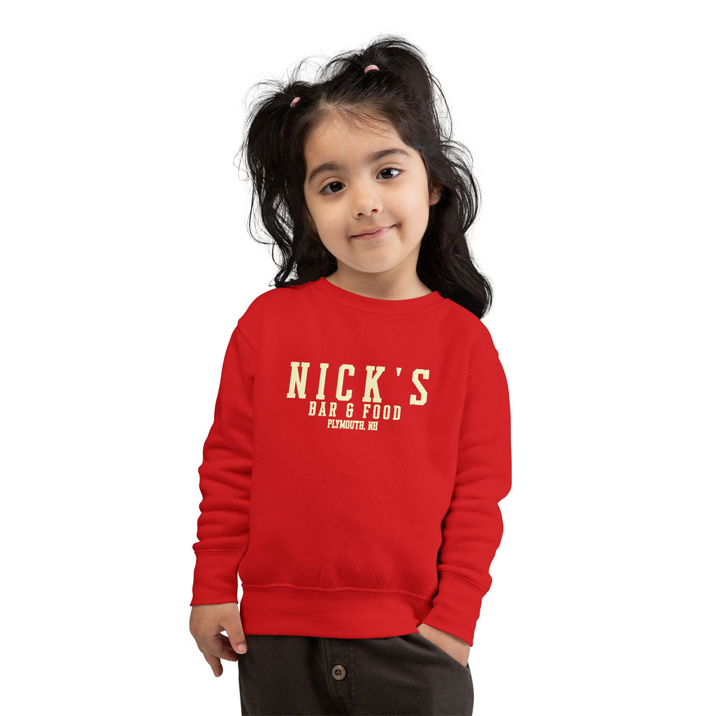 Toddler 'Nick's Bar & Food' crewneck