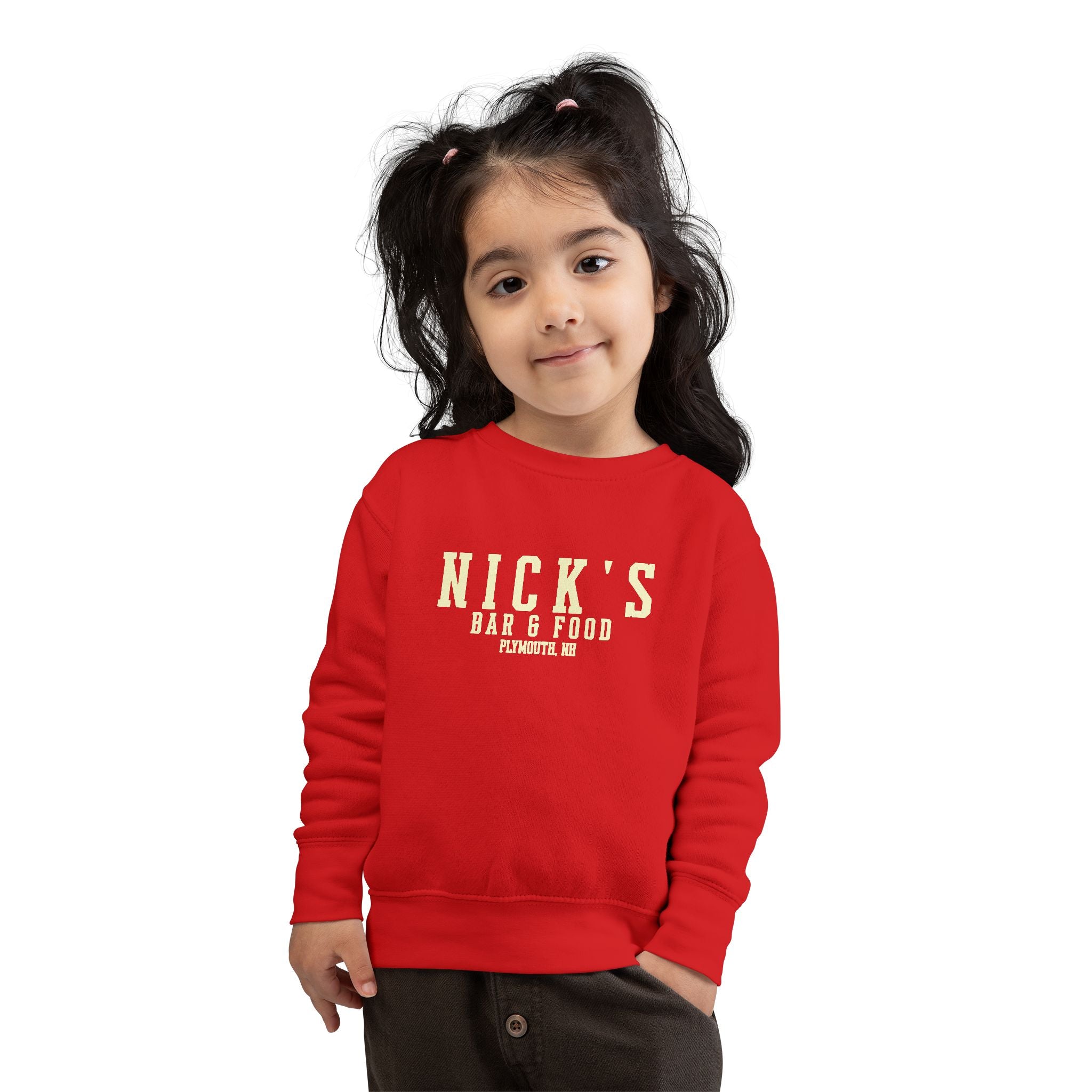 Toddler 'Nick's Bar & Food' crewneck