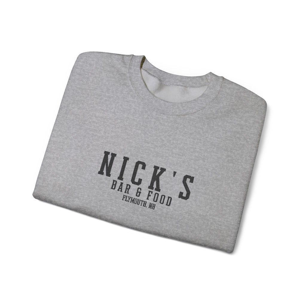 Nick's Black Embroidered Crewneck